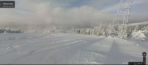 À l'aide d'une motoneige, les pistes du Lac blanc ont également été numérisées à l'hiver 2012/2013 pour Google Street View. (Capture d'écran)